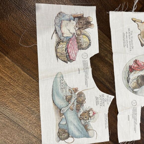 Vintage 1993 Beatrix Potter No-Sew Fabric Appliqués - Picture 8 of 9